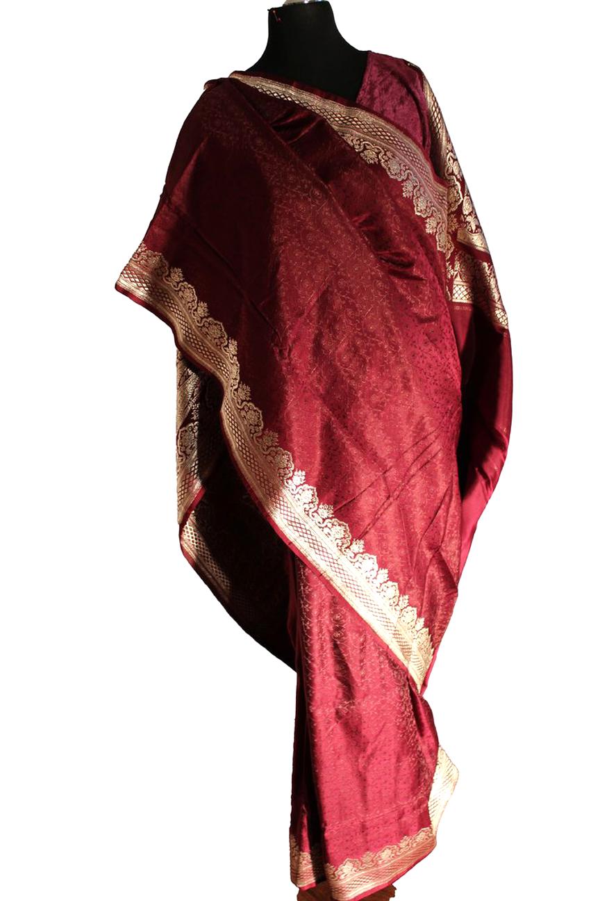Sari Rajbhoomi Damen Sari-Schal handgefertigt Seide 10 Stück 